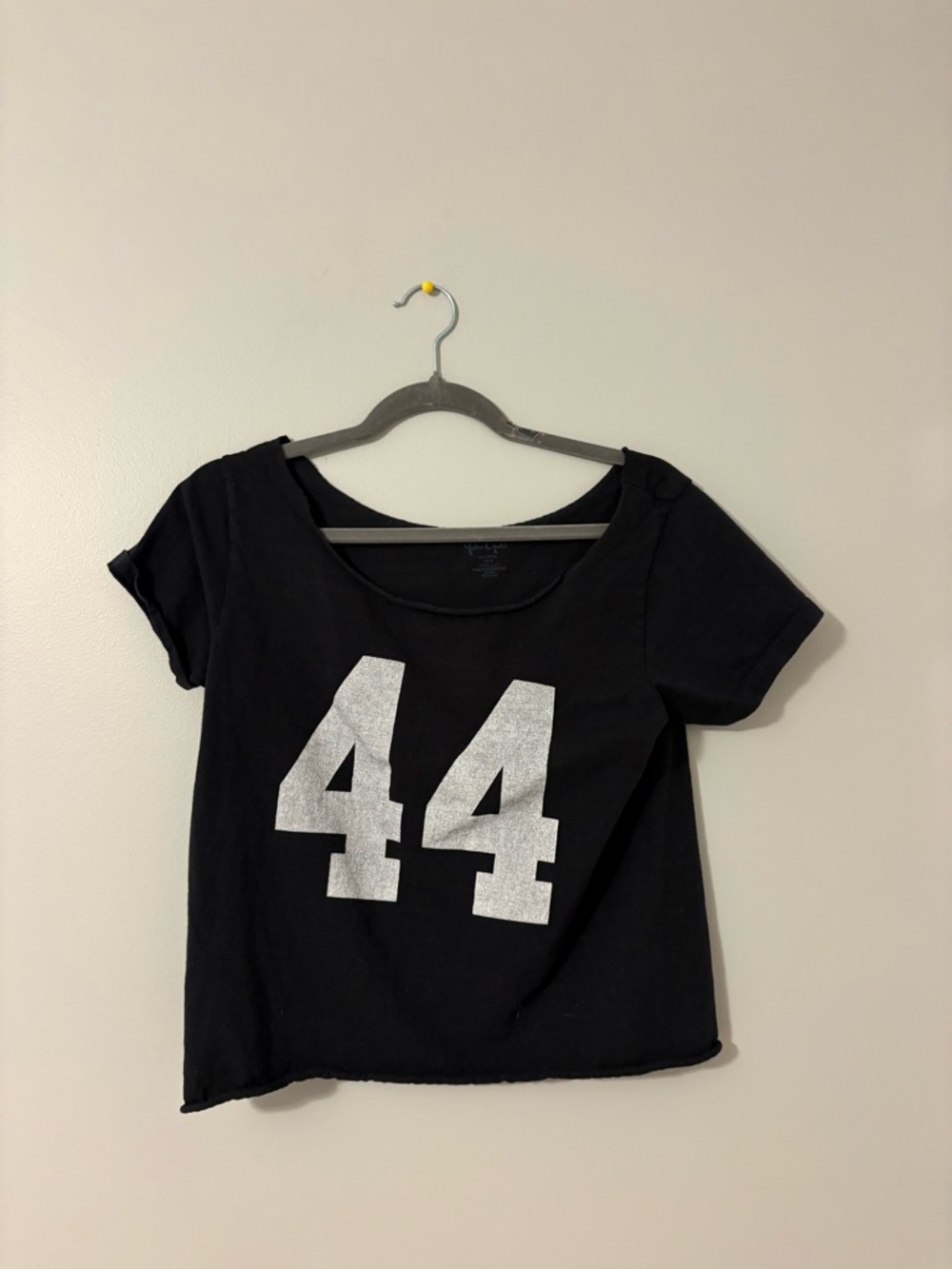 Brandy Melville Charcoal Navy Scoop Neck Tee